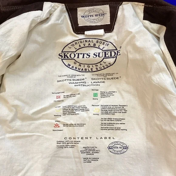 Skotts Washable Suede Brown Suede Jacket size Medium - Picture 5 of 7